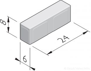 Concrete paving blocks 24 x 6